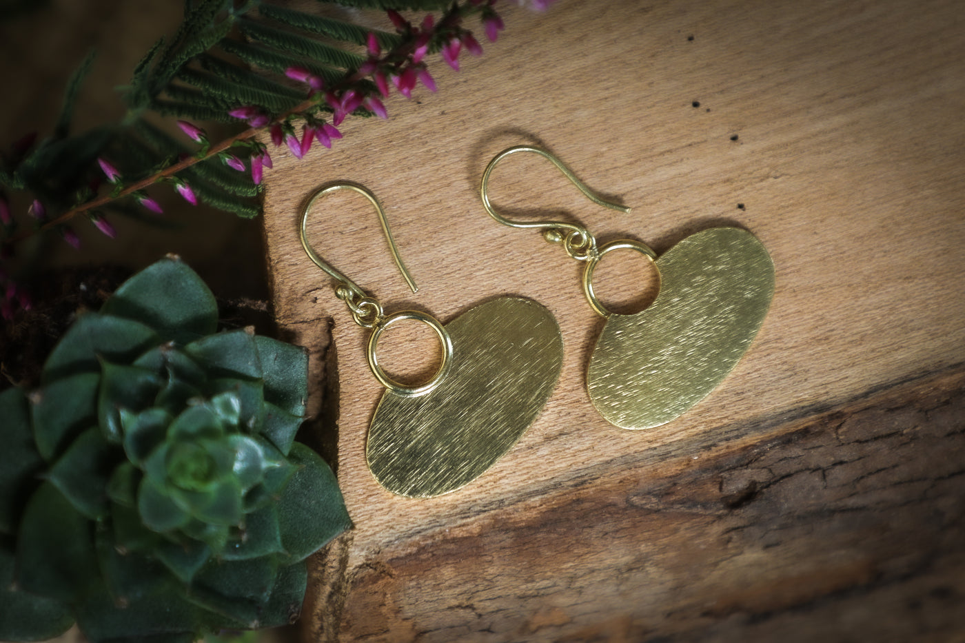 Valérie Earrings in Pure Brass