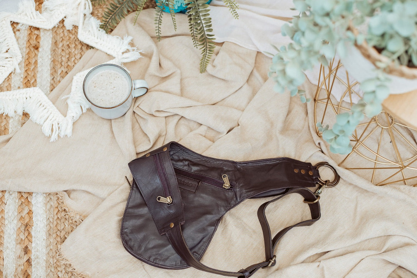 Leather Hip Bag | Falcon Brown