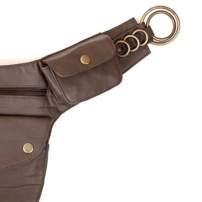 Piñatex Vegan Leather Hip Bag - Chestnut Brown