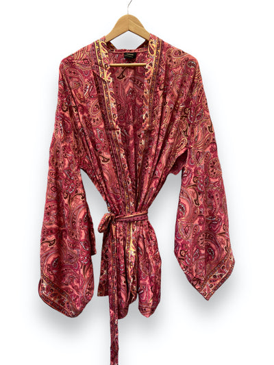 Flare Arm Kimono - Gilded Rouge