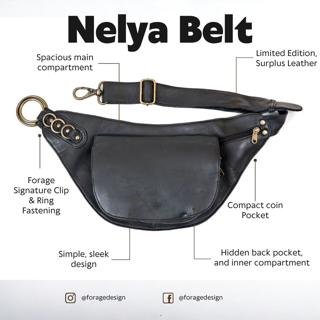 Leather Nelya Belt | Black