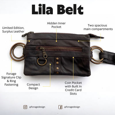 Leather Lila Belt | Falcon Brown