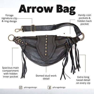 Leather Arrow Bag | Chestnut Brown