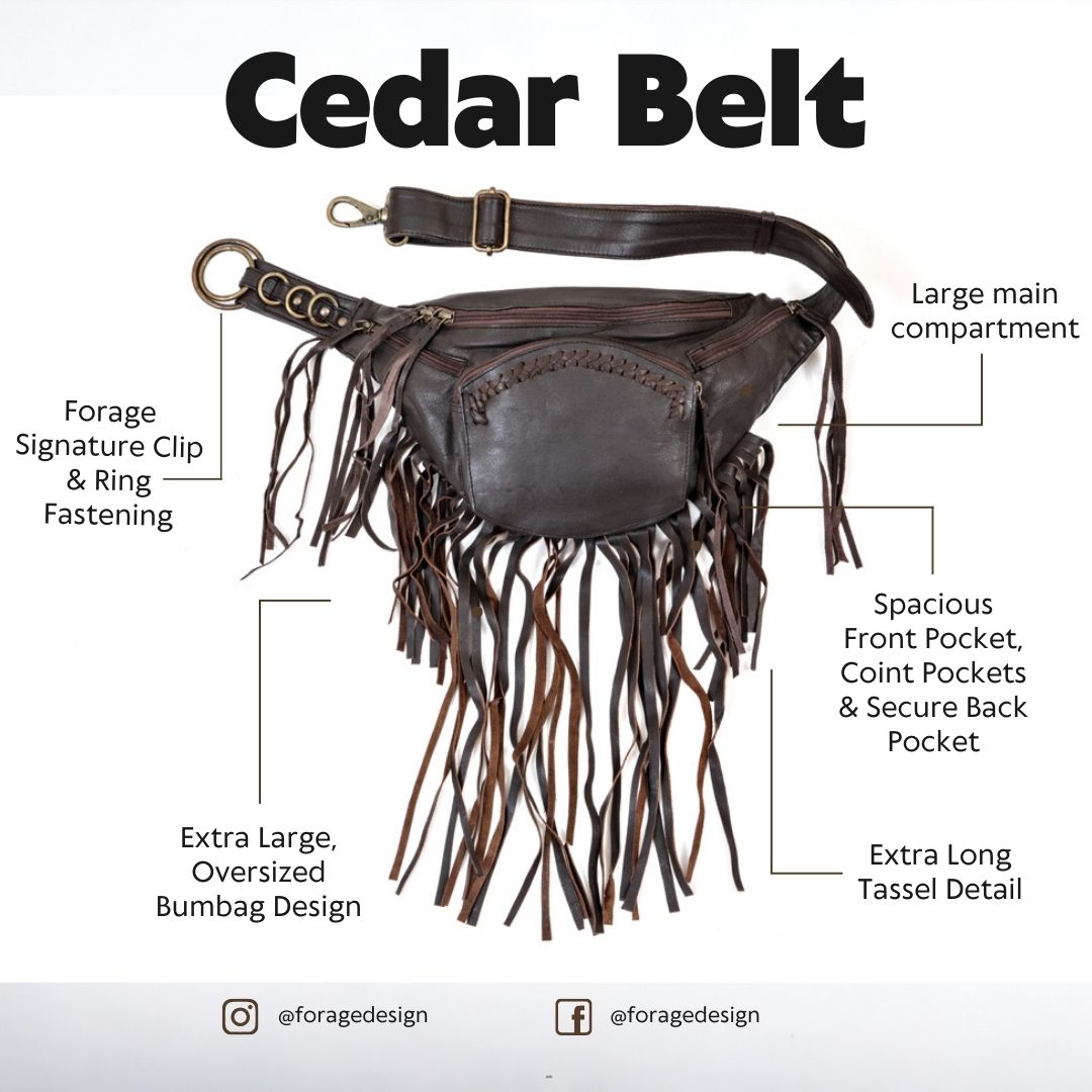 Leather Cedar Belt | Desert Tan