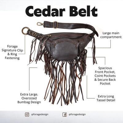 Leather Cedar Belt | Black