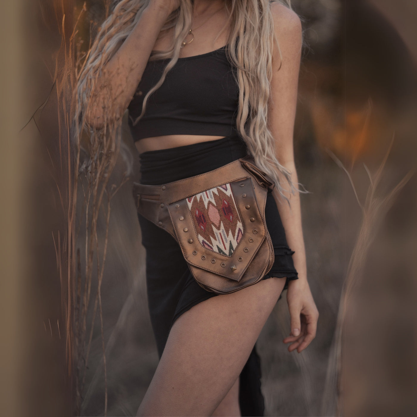 Leather Niisha Belt | Gold