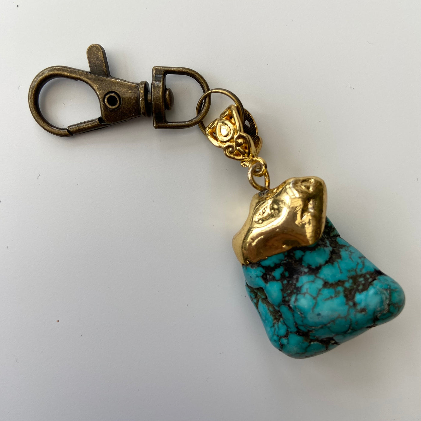 Gold Dipped Turquoise Howlite Belt Decoration