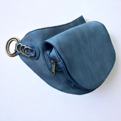 Leather Nelya Belt | Stone Blue