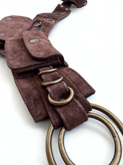 Suede Tassel Belt | Deep brown