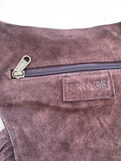 Suede Tassel Belt | Deep brown