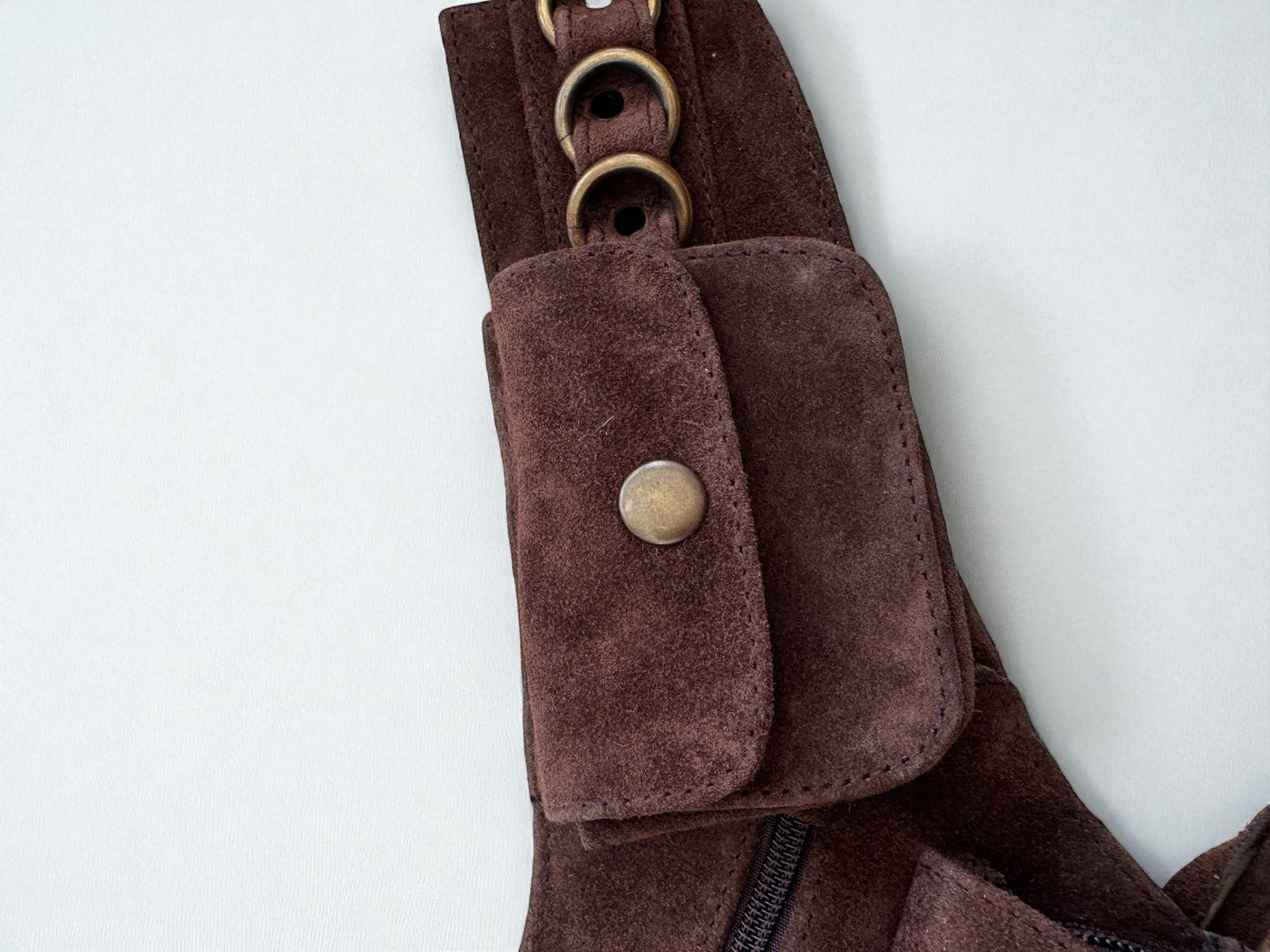 Suede Tassel Belt | Deep brown