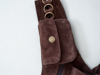 Suede Tassel Belt | Deep brown