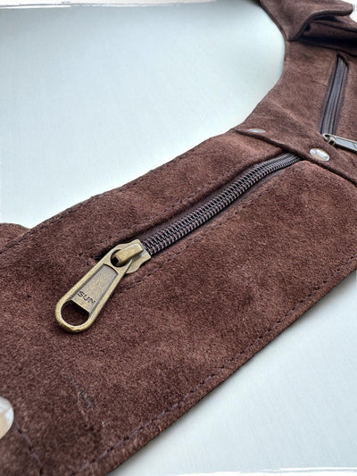 Suede Tassel Belt | Deep brown