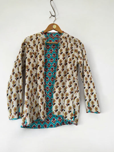 Kantha Jacket - Block Print Cotton | Seconds | S (8-10)