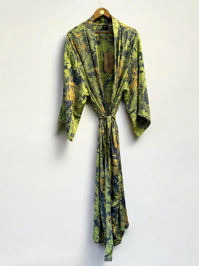 Long Kimono - Recycled Sari  | Plus Size (16 - 20)