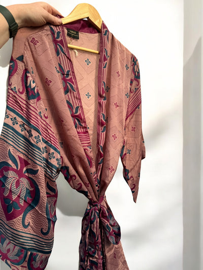 Short Kimono - Recycled Sari  | Free size (8-16)