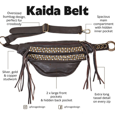 Leather Kaida Belt | Falcon Brown