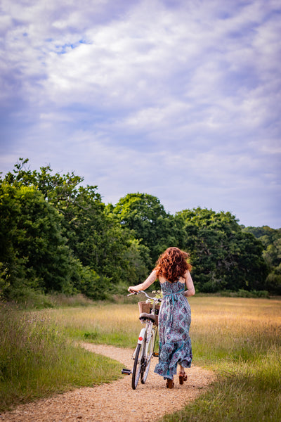 Liora Dress | Light & Floaty | Blue Paisley