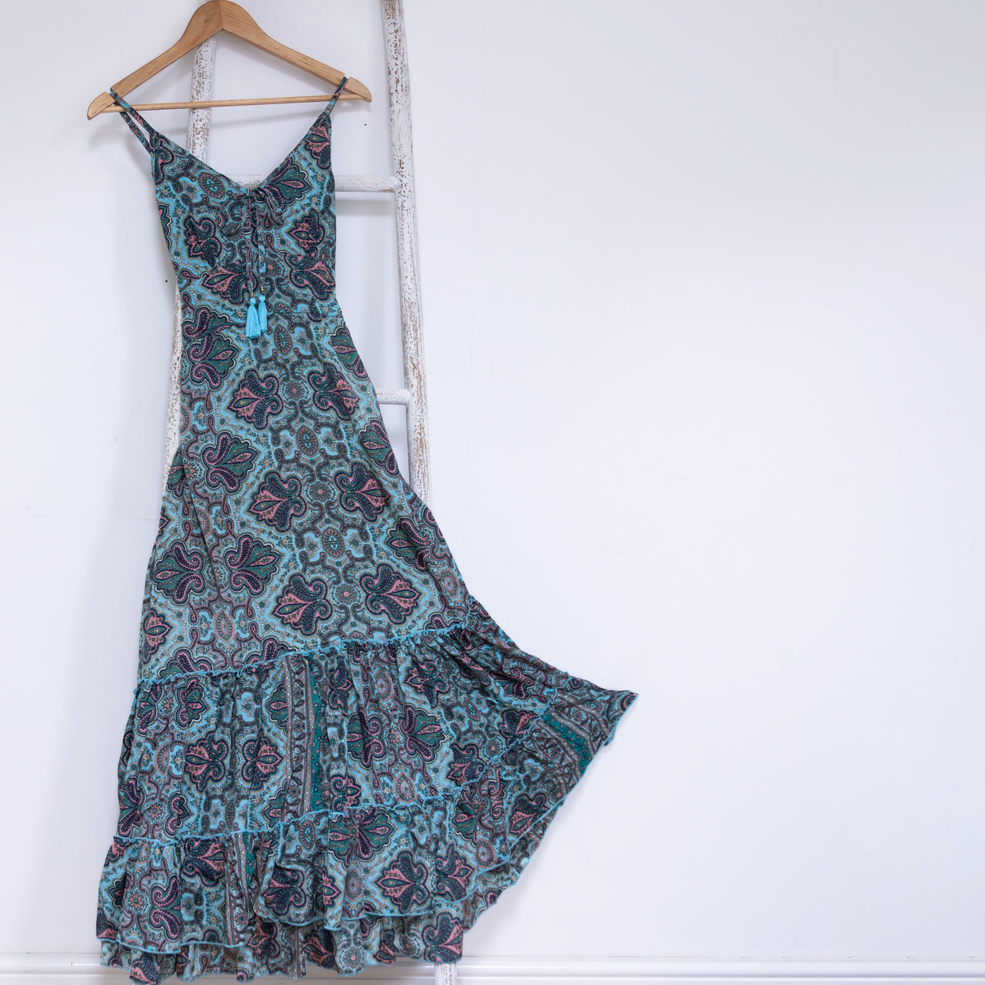 Liora Dress | Light & Floaty | Blue Paisley