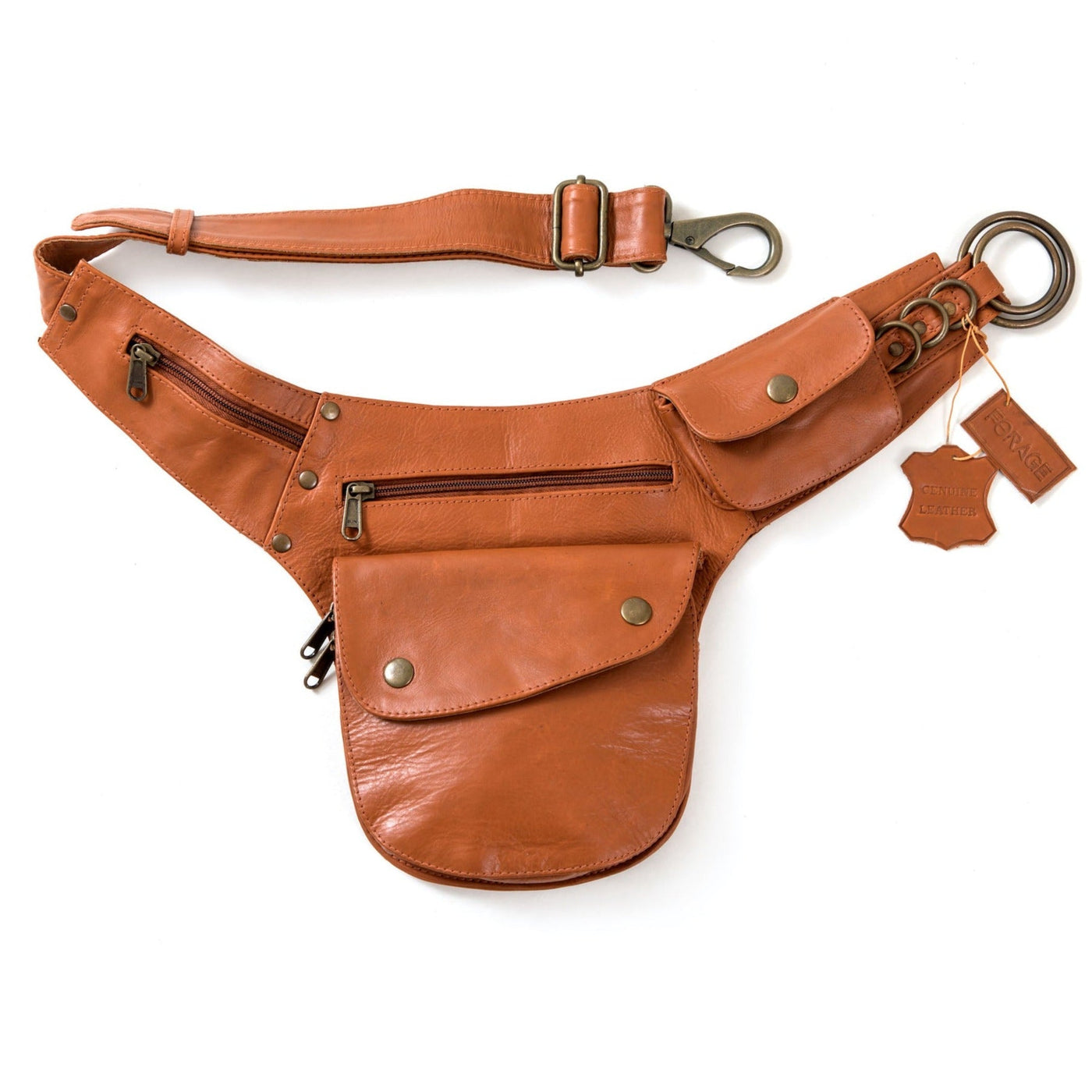 Leather Hip Bag - Maple