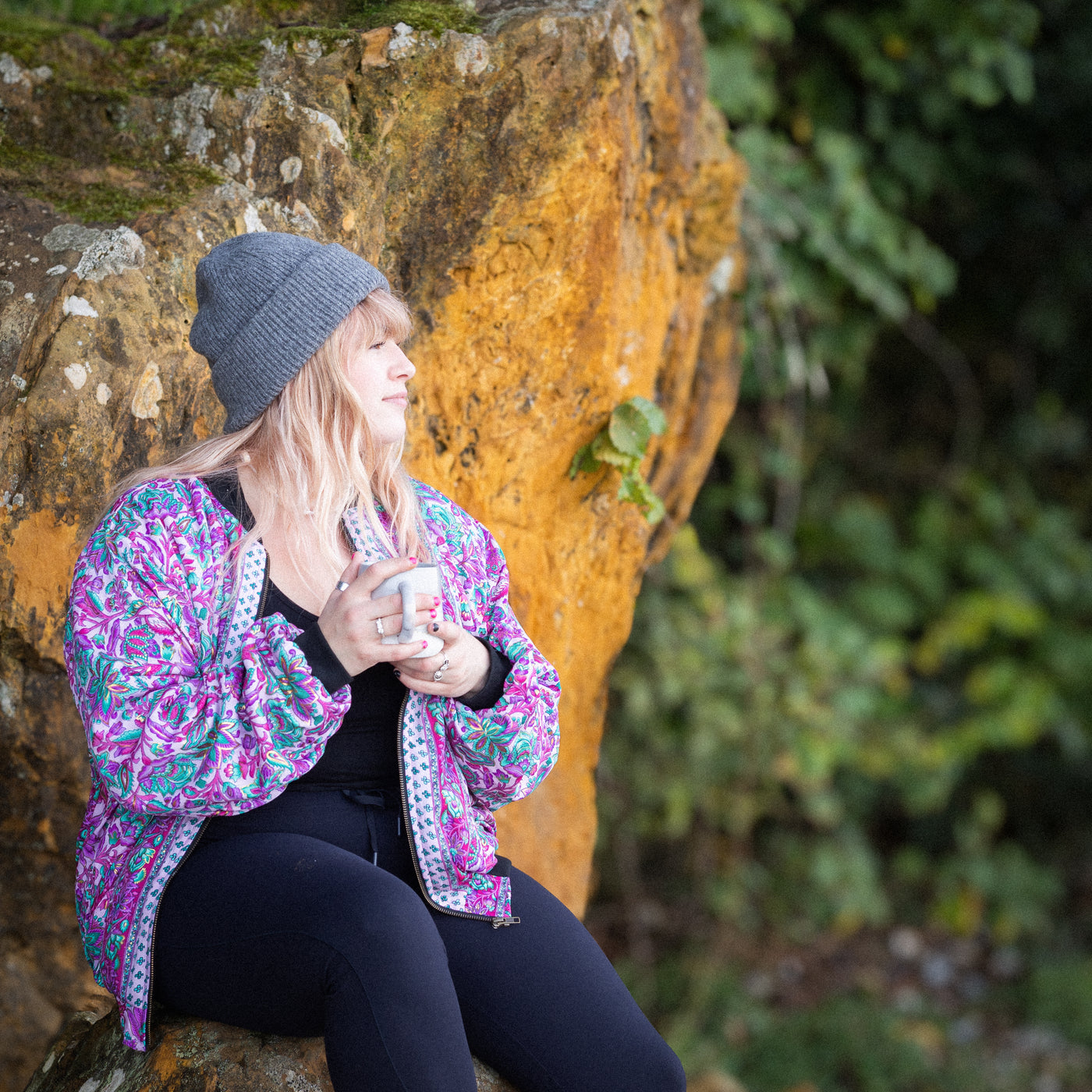 Bomber Jacket | Botanical Pink