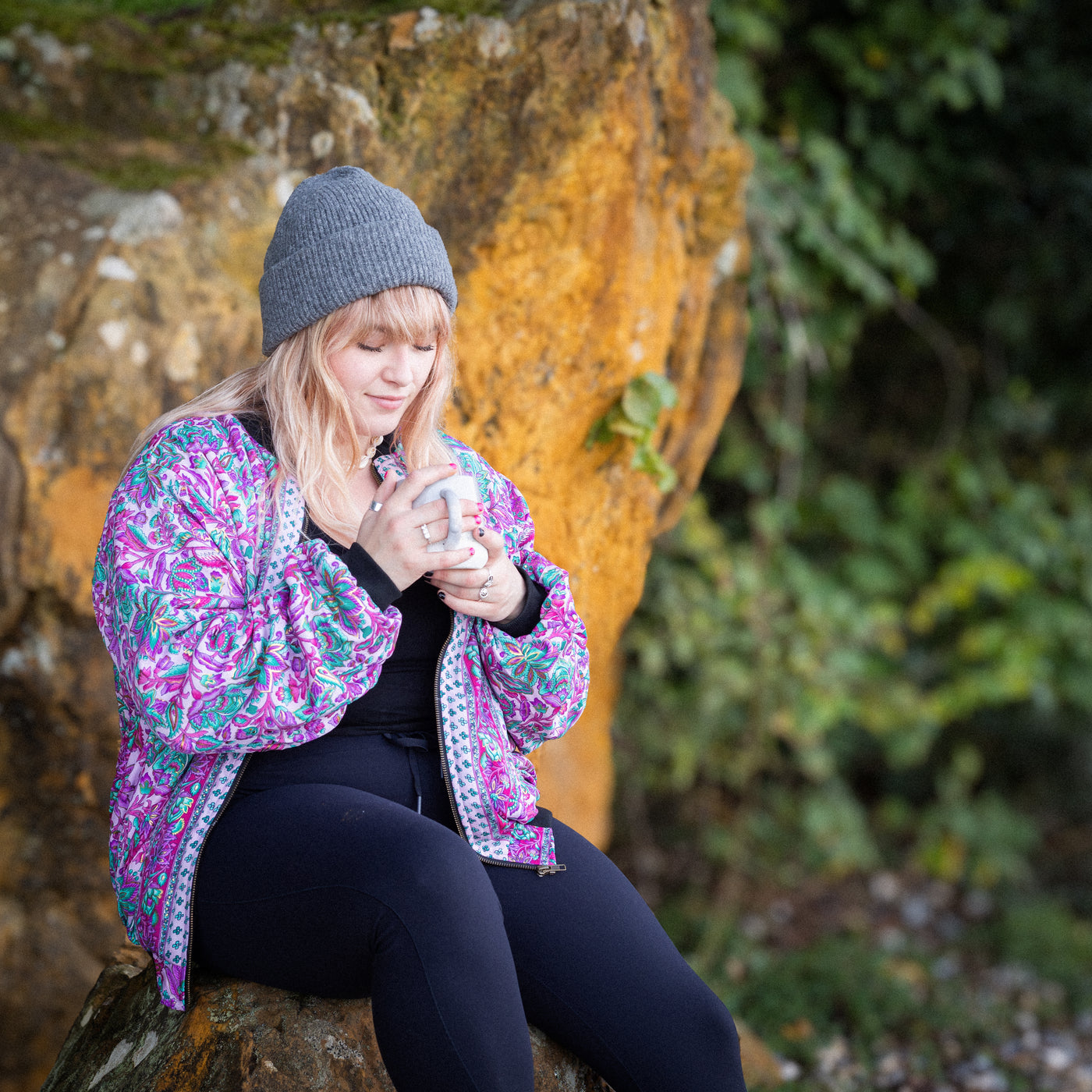 Bomber Jacket | Botanical Pink