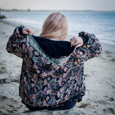 Hooded Jacket | Botanical Black