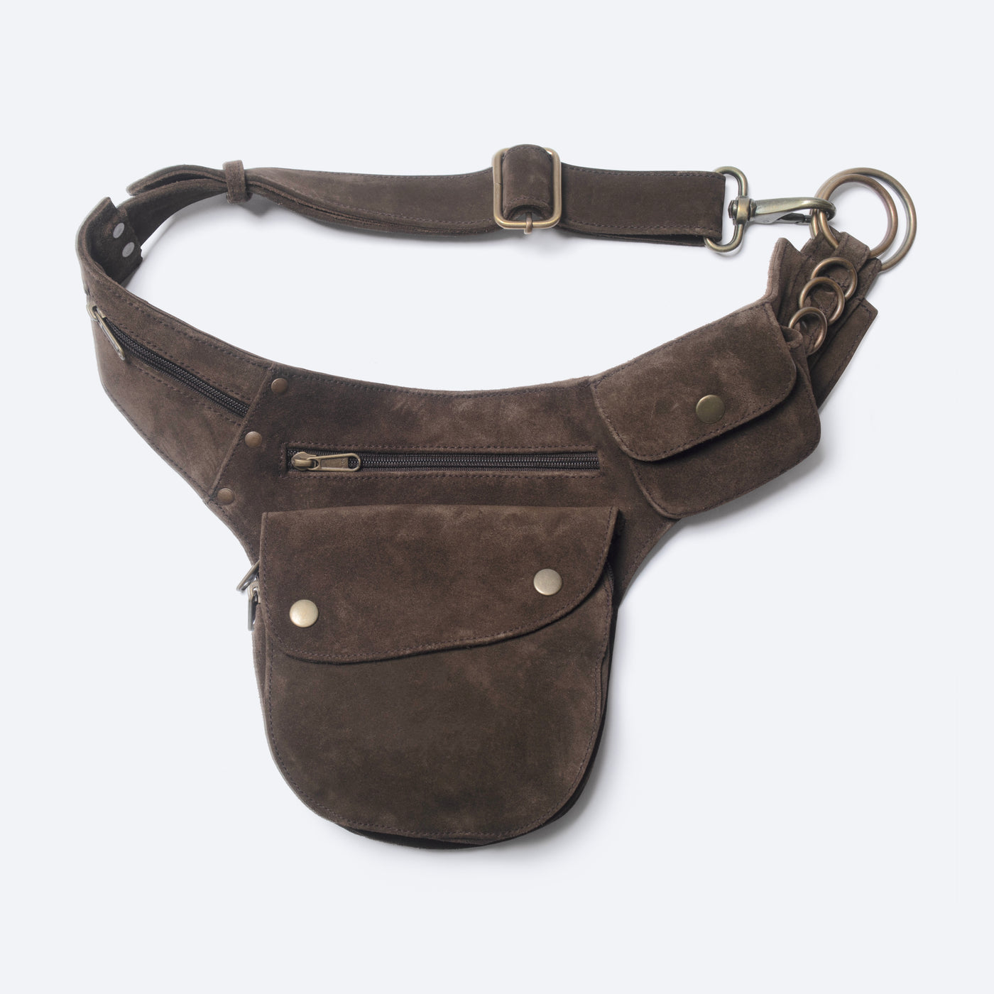 Suede Hip Bag | Falcon Brown