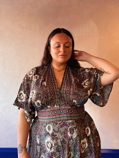 Thalia Dress - Recycled Sari  | Plus Size (UK 18-24)