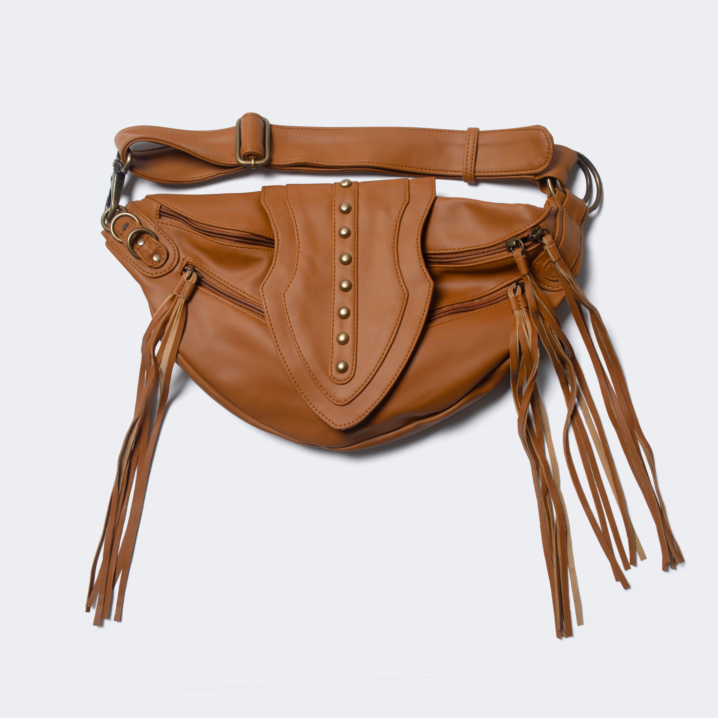 Vegan Leather Arrow Bag | Tan