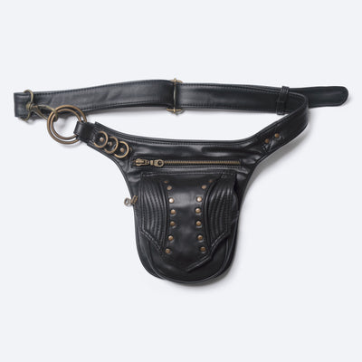 Vegan Leather Trapp Belt - Black