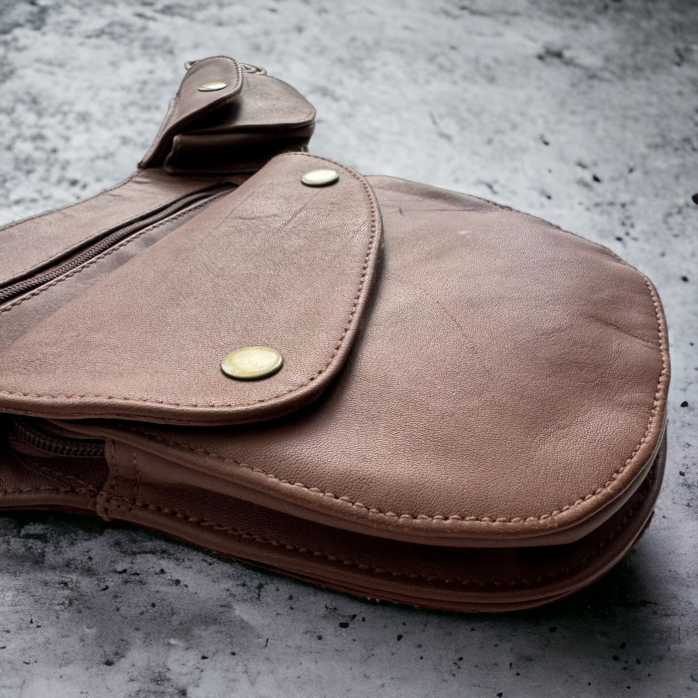 Leather Hip Bag | Saddle Brown