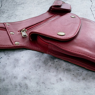 Leather Hip Bag | Deep Cherry