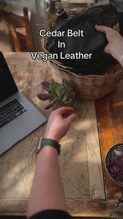 Vegan Leather Cedar Belt | Black