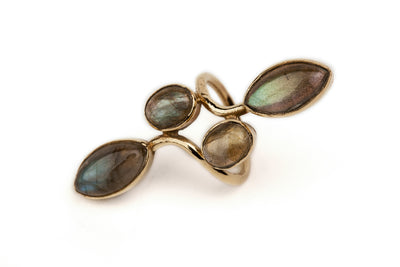 Brass Labradorite Ring - Southern Cross - ForageDesign