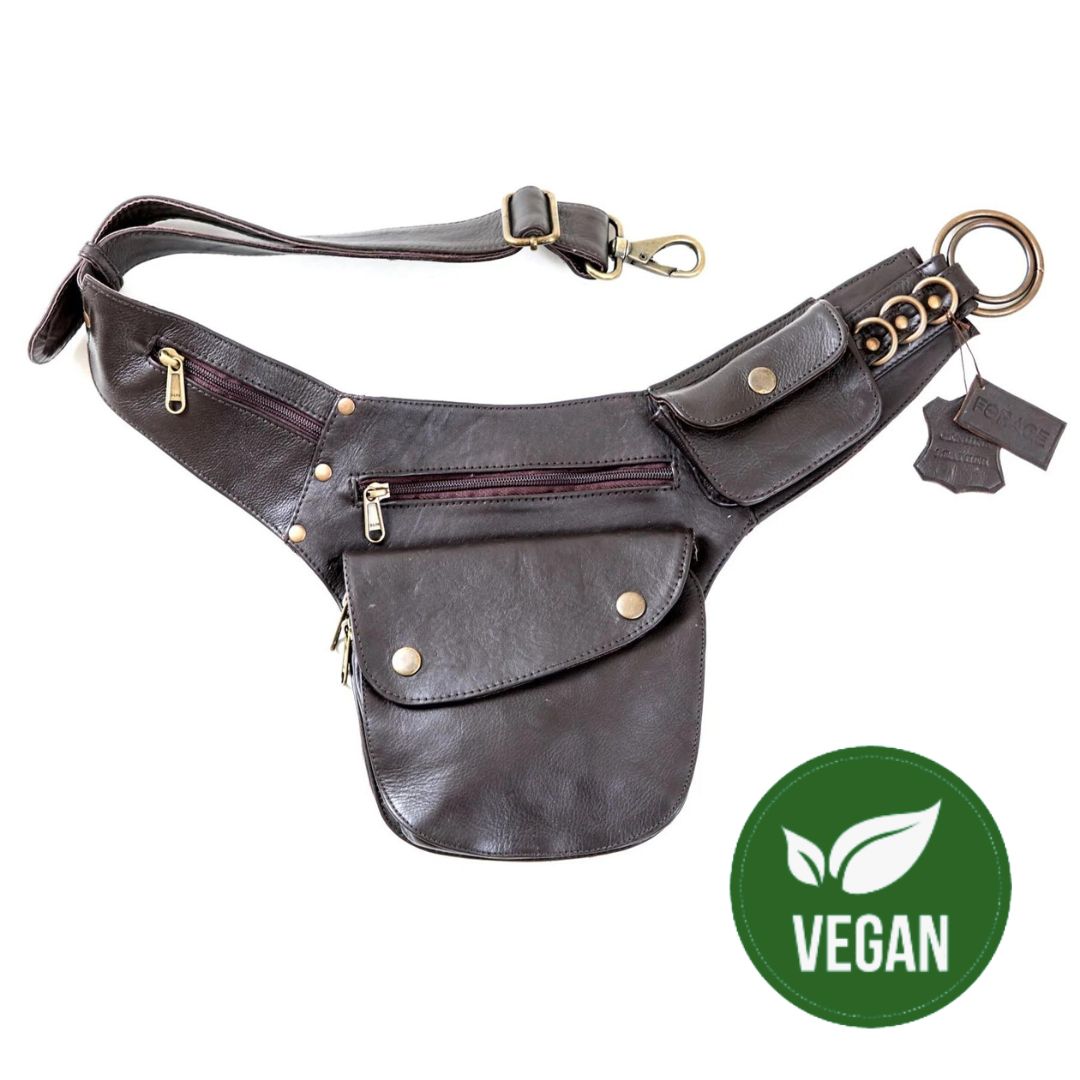 Vegan Leather Hip Bag - Falcon Brown