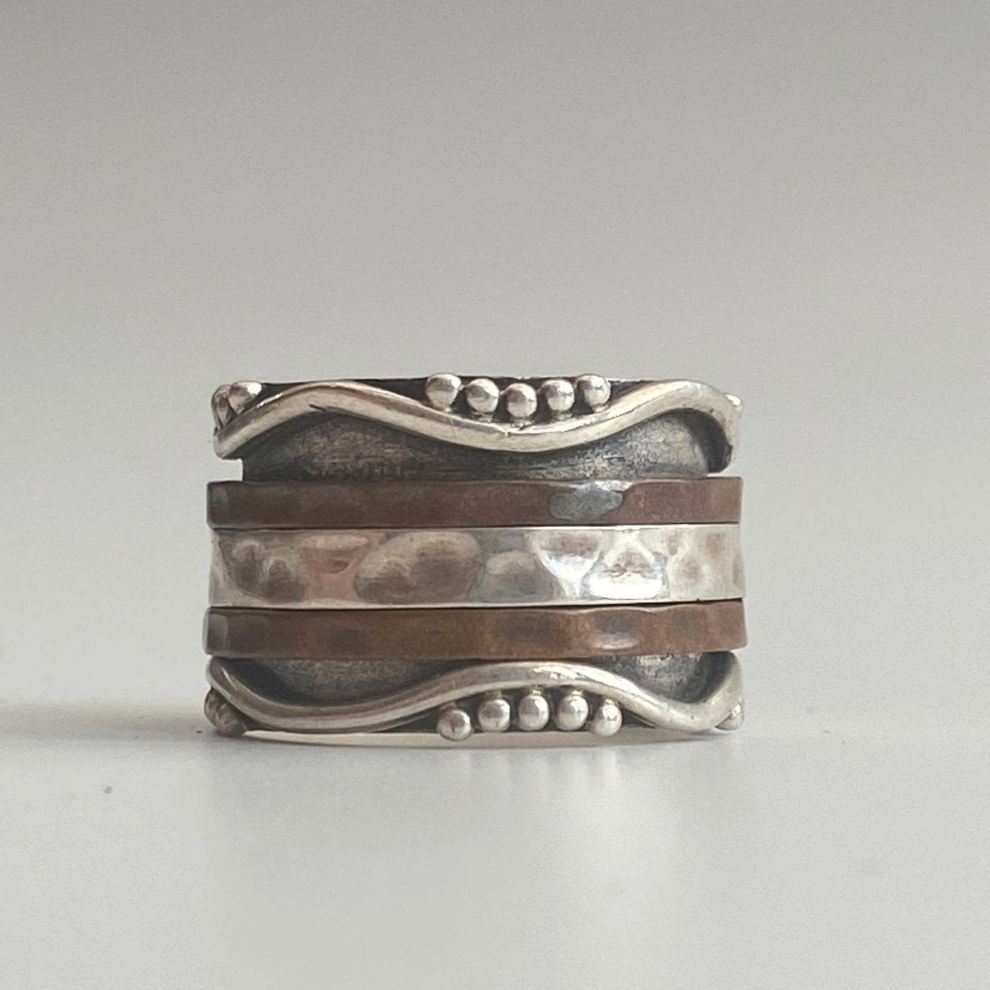 Silver Spinning Ring - L