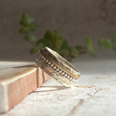 Silver Spinning Ring -  L