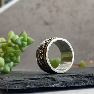 Silver Spinning Ring -  Q