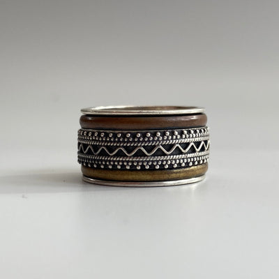 Silver Spinning Ring -  Q