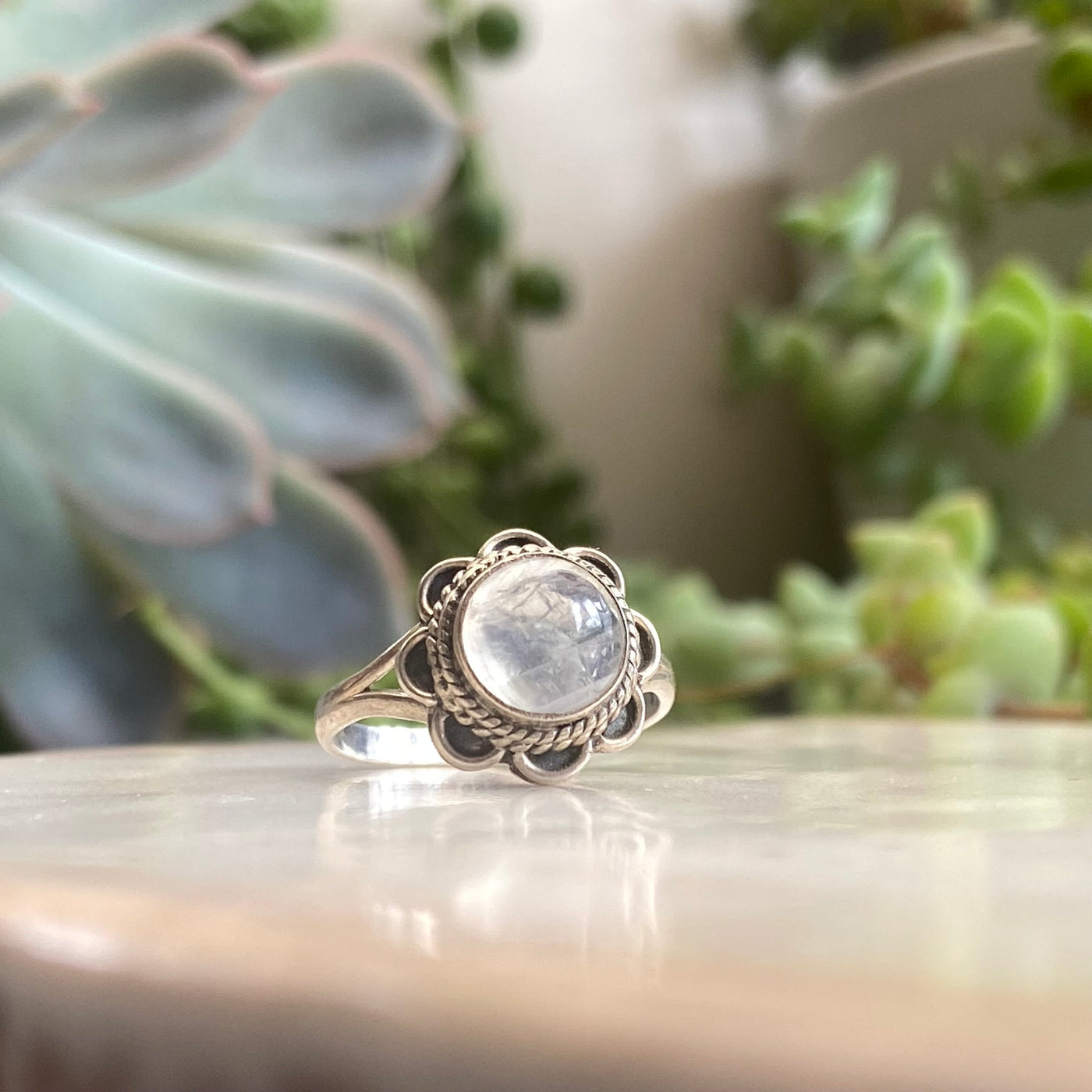 Moonstone Fleur Ring - K