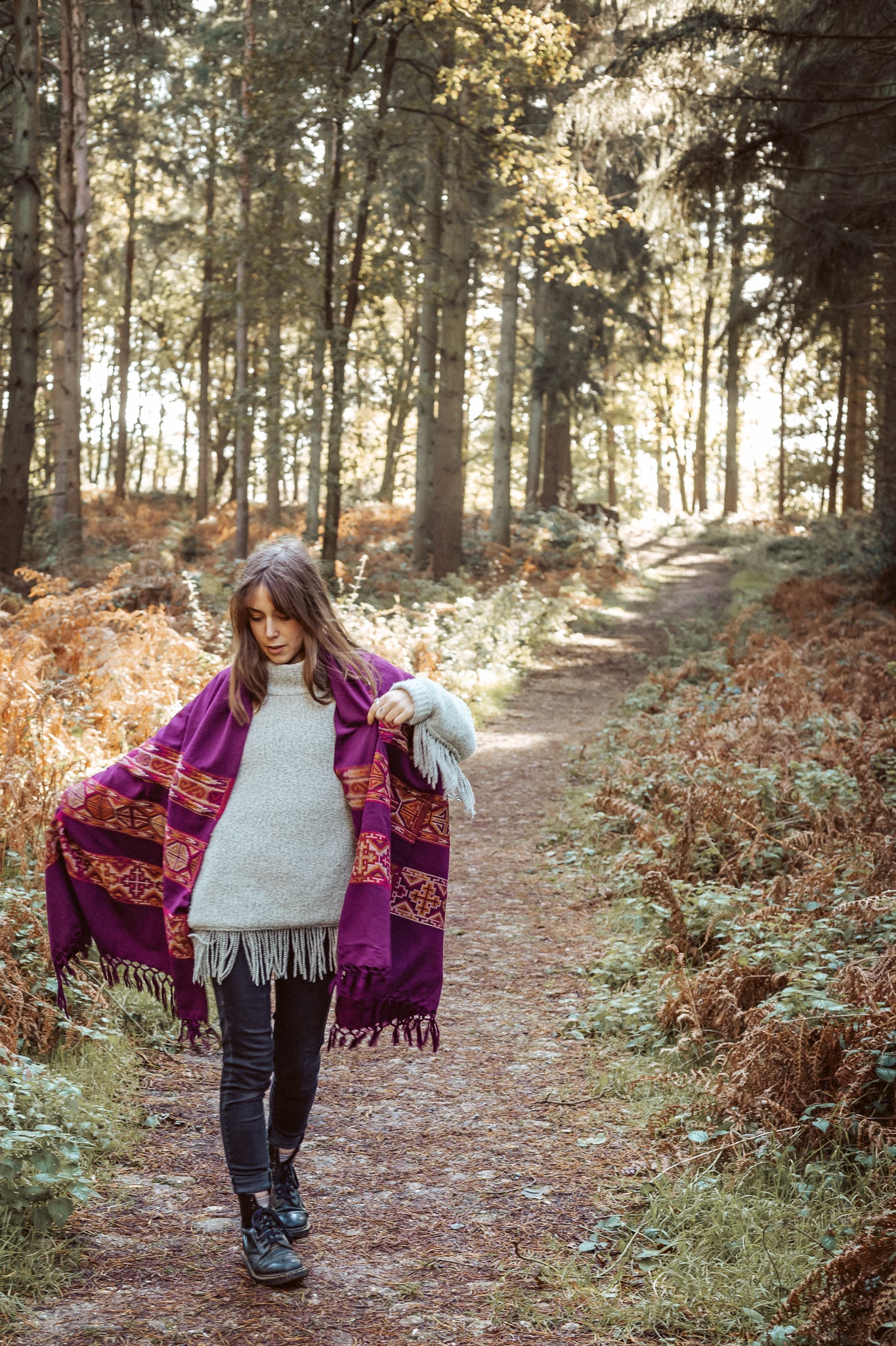 Marroon Himalayan Blanket Scarf - ForageDesign