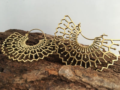 Frith Brass Hoop Earrings - ForageDesign