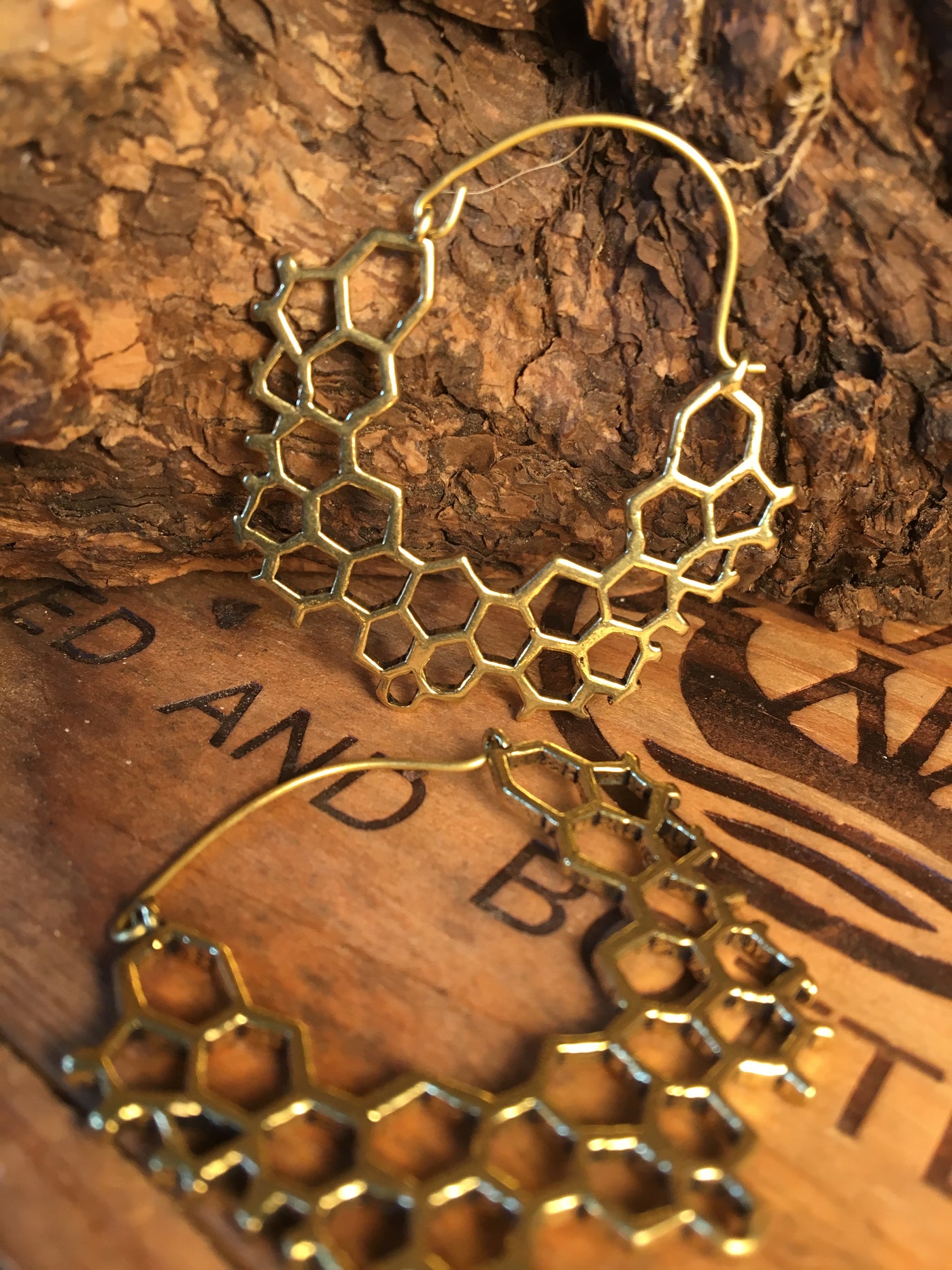 Honeycomb Hoop Earrings - ForageDesign