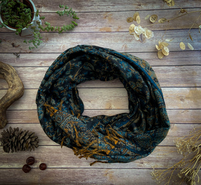 Blanket Scarf - Stormy Blue - ForageDesign