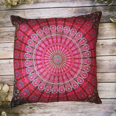 Printed Cushion - Mandala Pink - ForageDesign