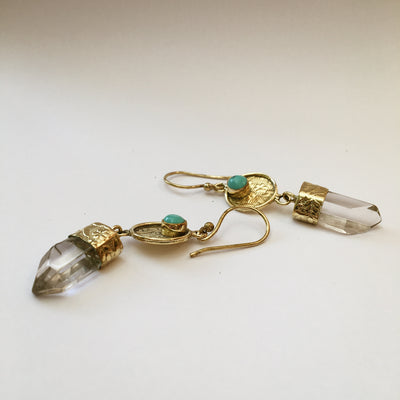 Quartz Crystal Tnemei Earrings - ForageDesign
