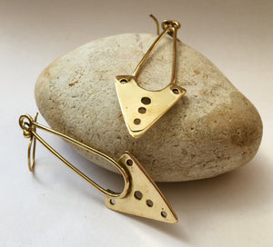 Gold Arrowhead Earrings - ForageDesign