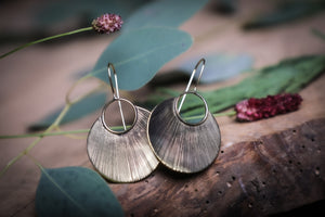 Monique Earrings in Pure Brass - ForageDesign