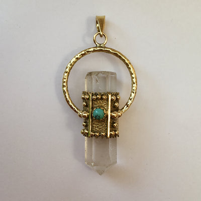 Clear Quartz Scepter Pendant - ForageDesign